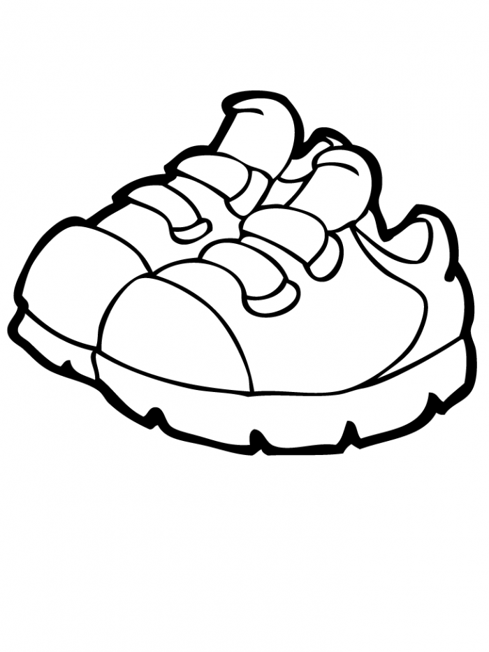 Running Shoes Coloring Page