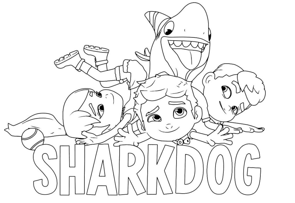 Sharkdog Show Coloring Page