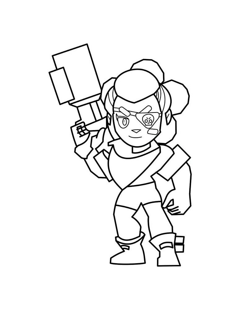 Shelly Brawl Stars Coloring Page
