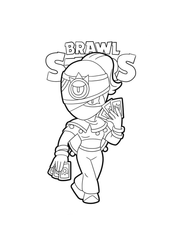 Tara Brawl Stars Coloring Page