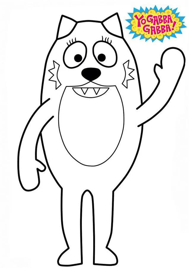 Toodee Yo Gabba Coloring Page