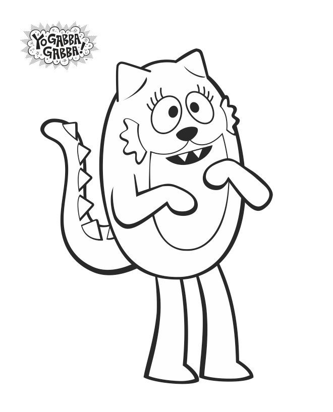 Toodee Yo Gabba Gabba Coloring Page