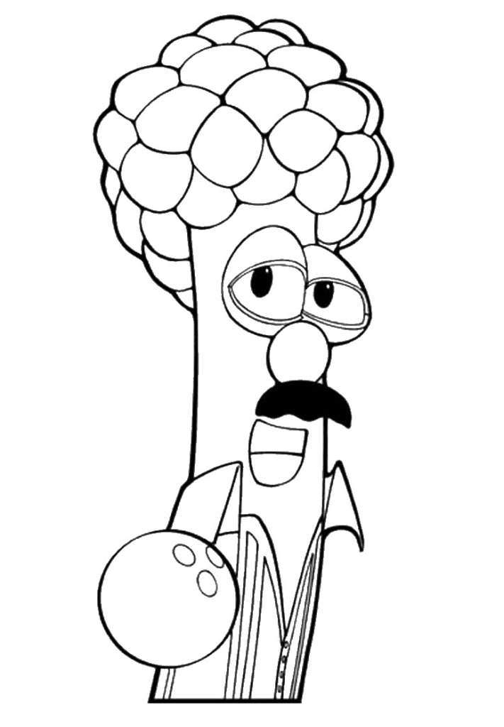 Veggietales Asparagus Coloring Page