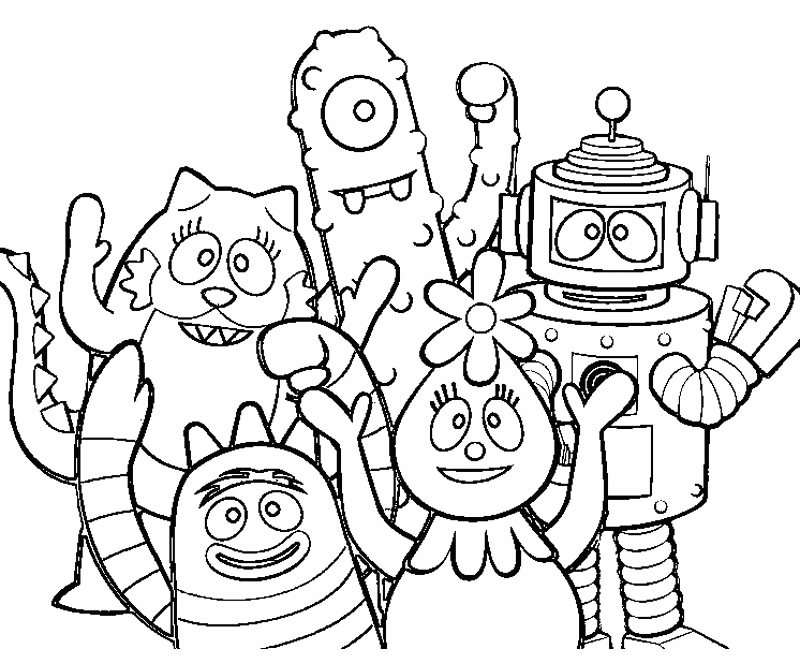 Yo Gabba Gabba Coloring Page