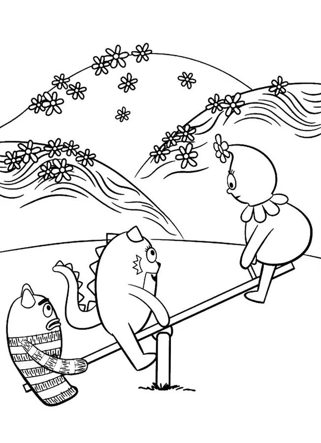 Yo Gabba Gabba See Saw Coloring Page