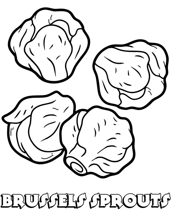 Brussels Sprouts Coloring Page