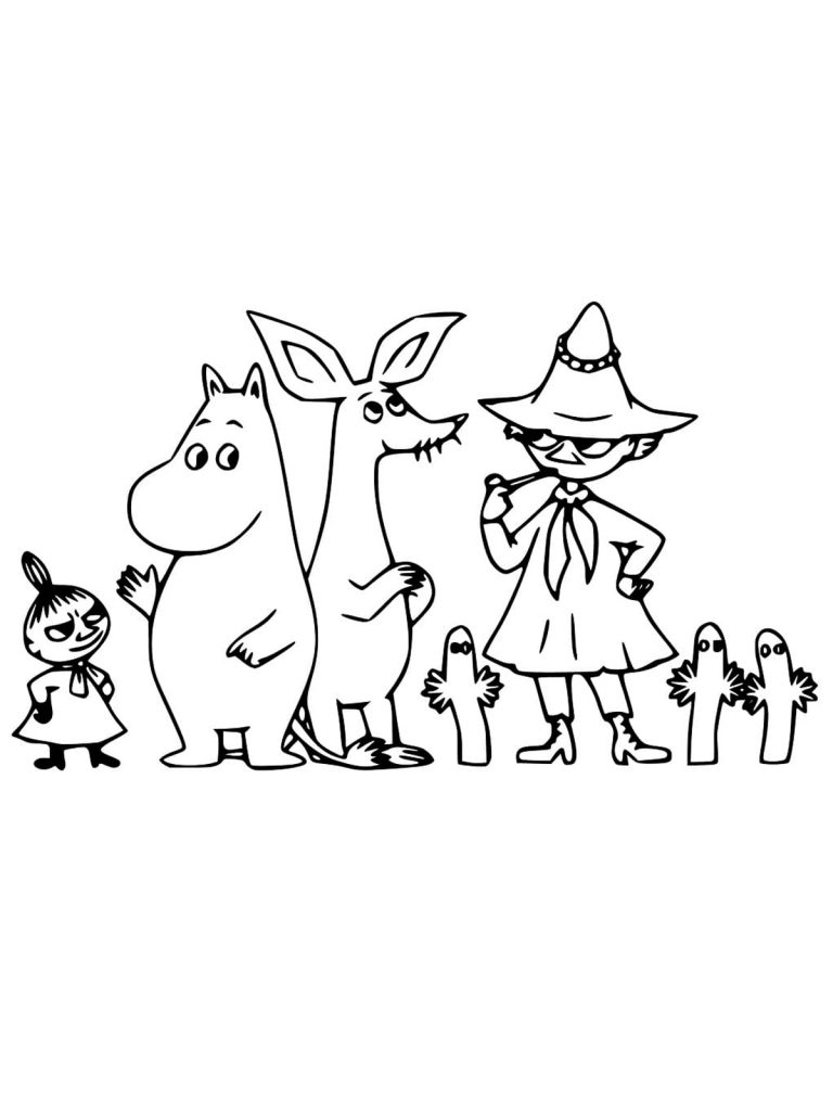 Cute Moominvalley Coloring Pages