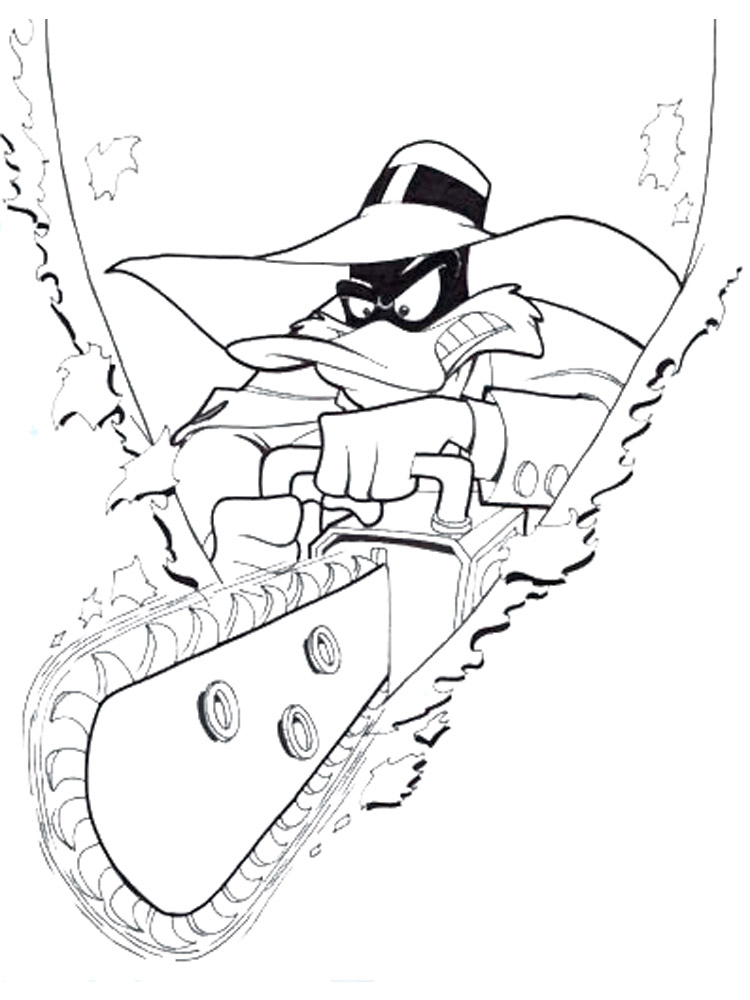 Darkwing Duck Chainsaw Coloring Page