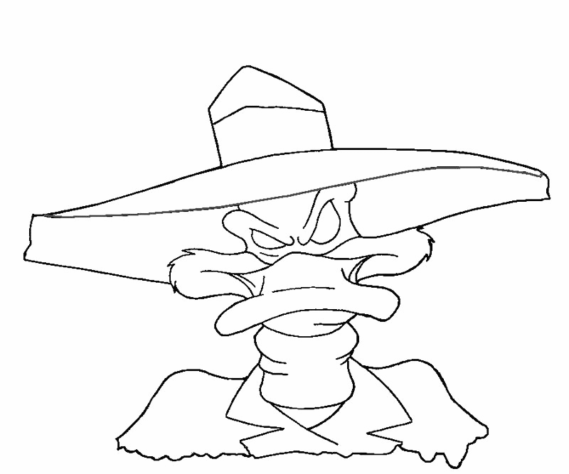 Darkwing Duck Face Coloring Page