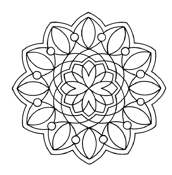 Diwali Rangoli Coloring Page