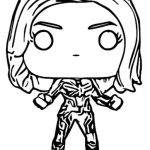 Funko Captain Marvel Coloring Page