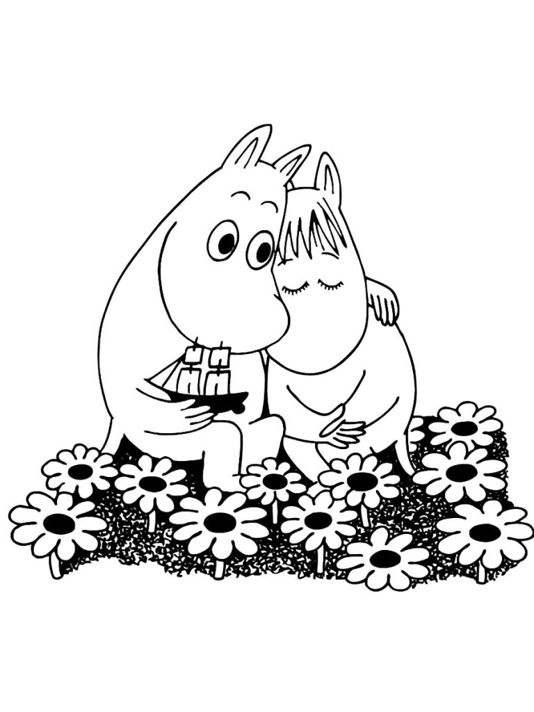 Moomin Love Coloring Page