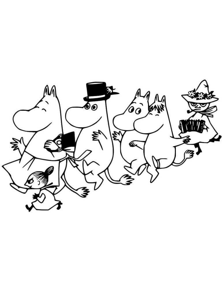 Moomin Parade Coloring Page