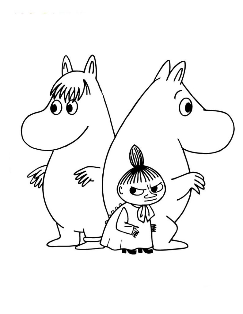 Moominvalley Characters Coloring Page