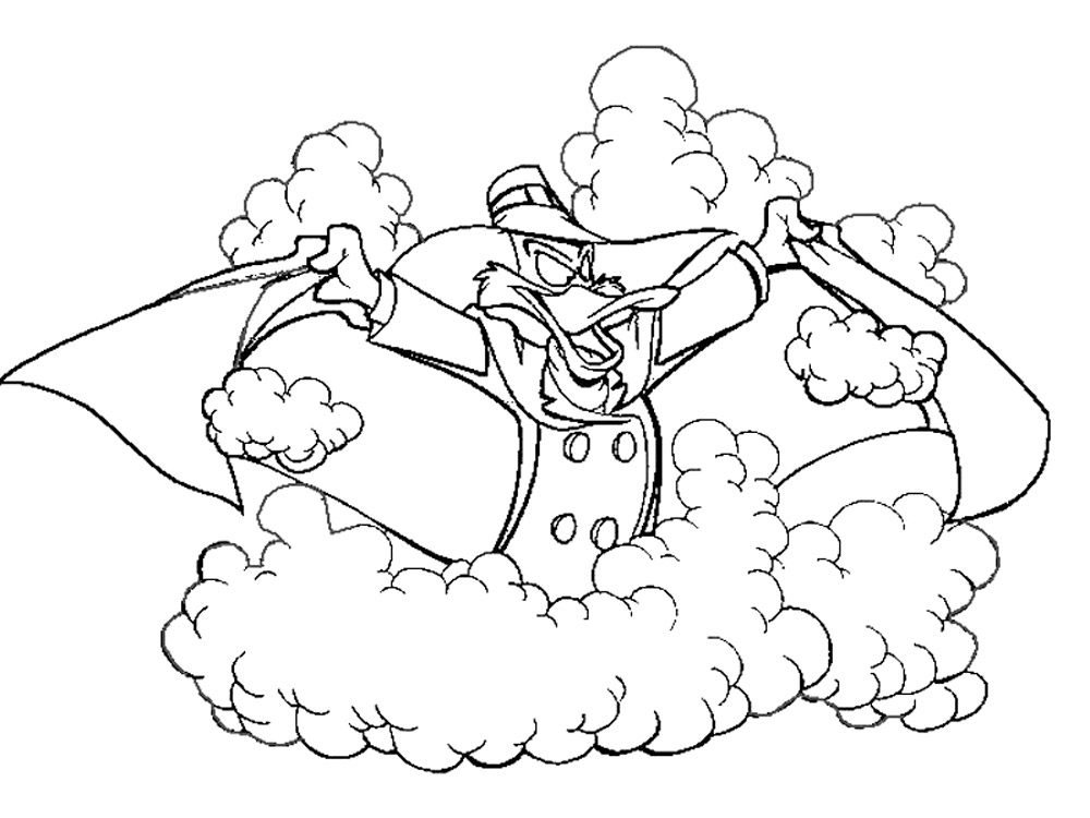 Mysterious Darkwing Duck Coloring Page