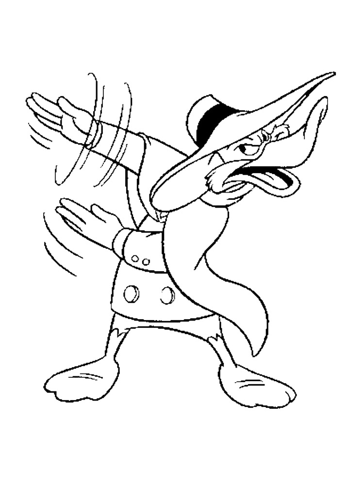 Print Darkwing Duck Coloring Page