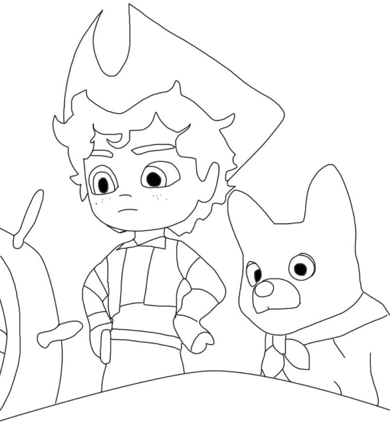 Santiago And Breno Of The Seas Coloring Page