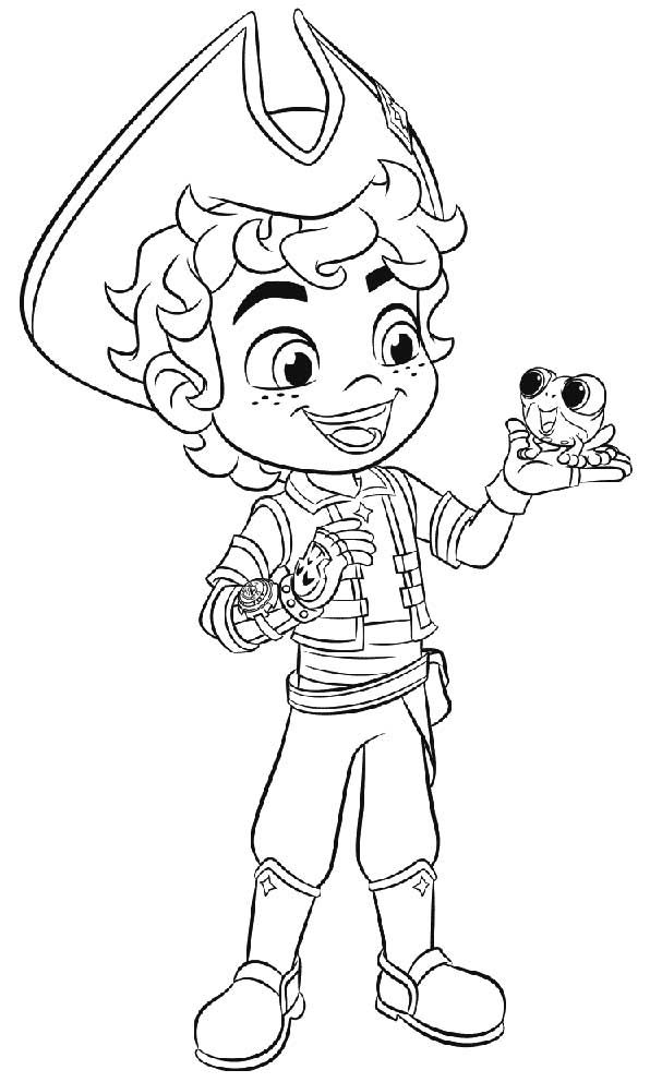 Santiago And Kiko Of The Seas Coloring Page