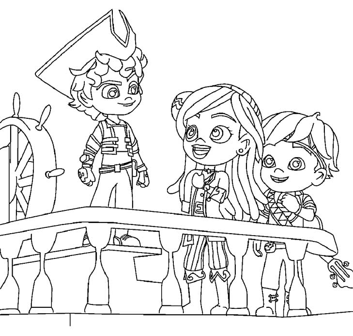 Santiago Of The Seas Scene Coloring Page