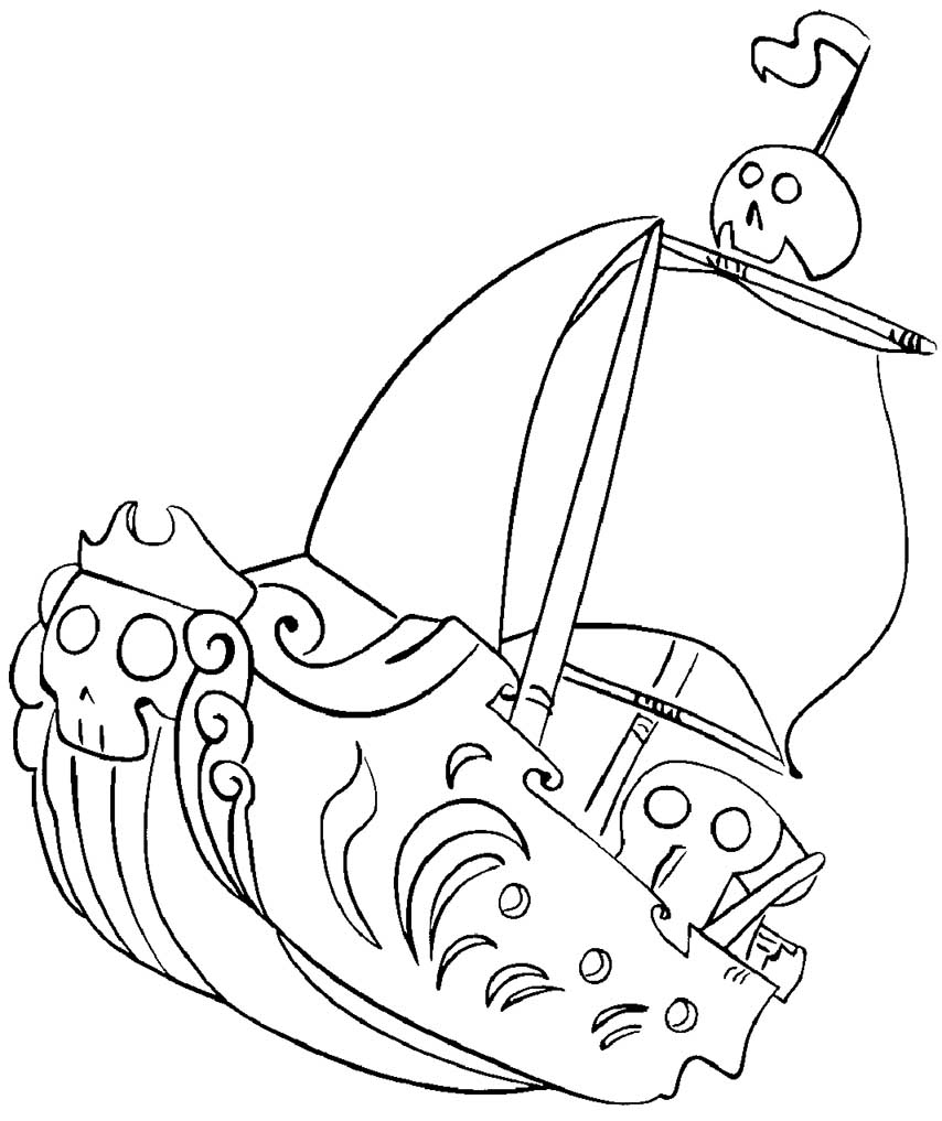 Santiago Of The Seas Ship Coloring Page