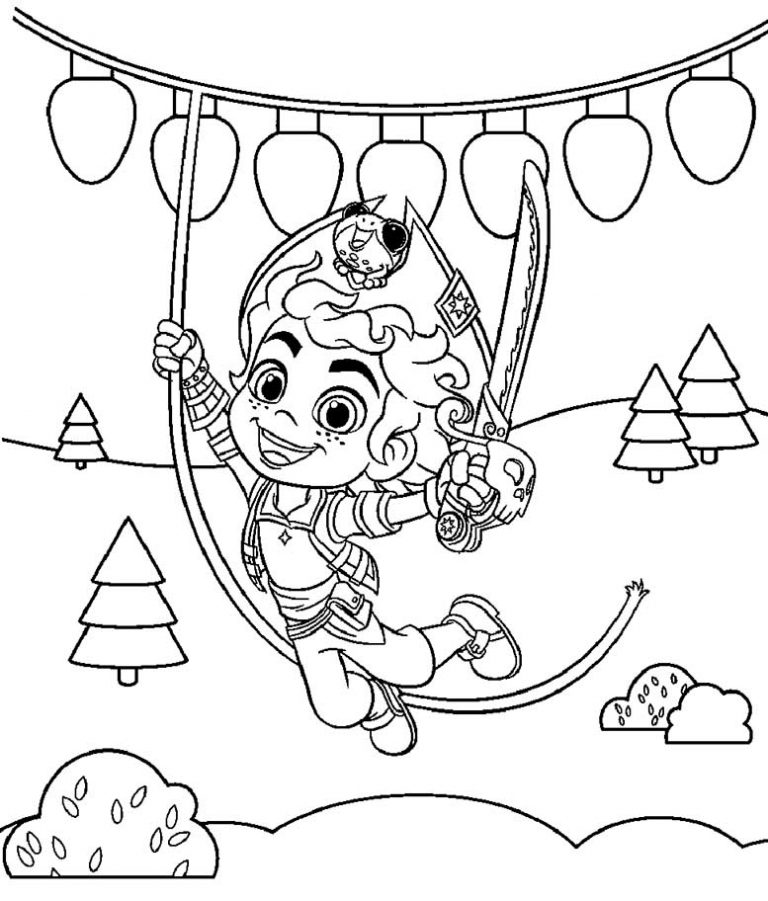 Santiago Of The Seas Swinging Coloring Page