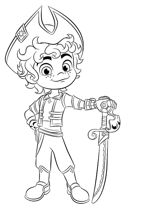 Santiago Of The Seas Sword Coloring Page