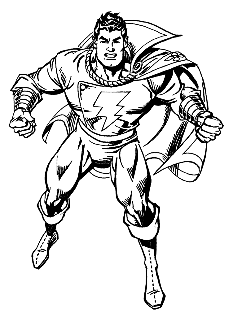 Shazam Coloring Page