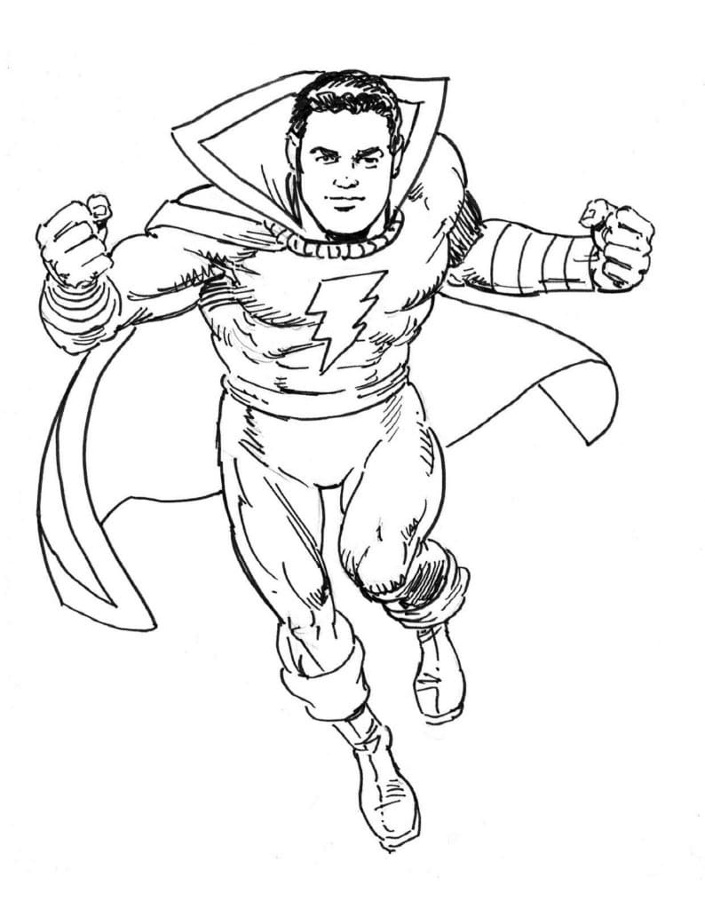 Shazam Coloring Pages