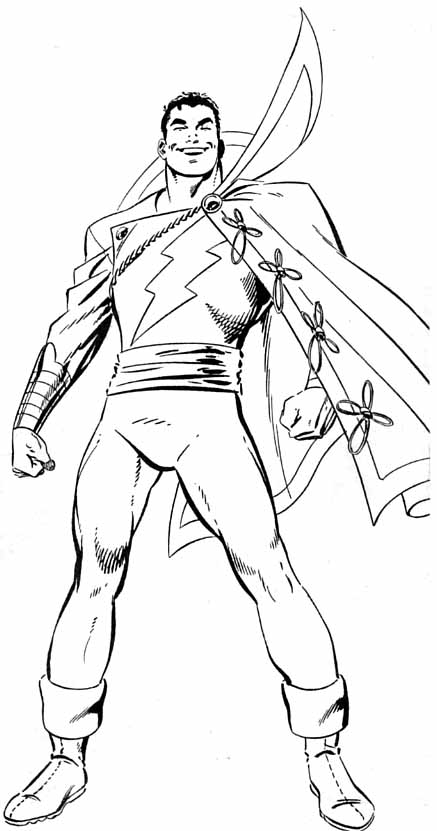 Shazam In Cape Coloring Page