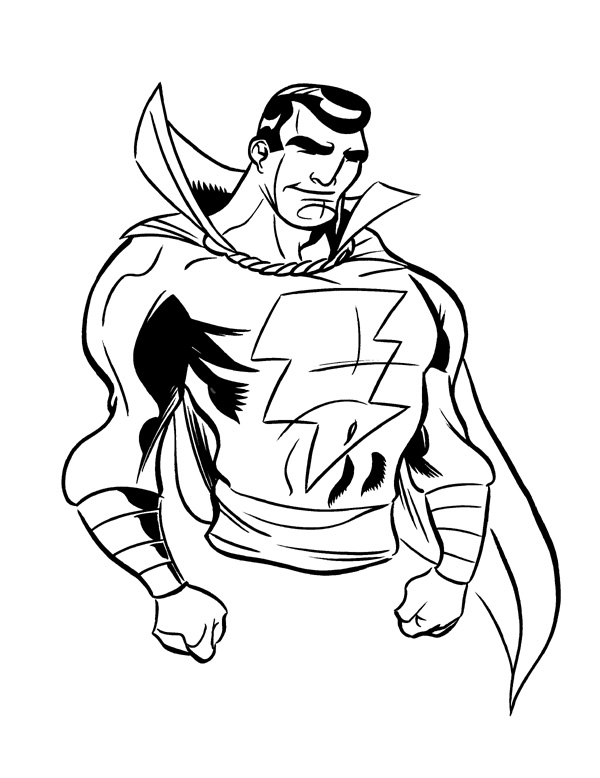 Shazam Printable Coloring Page