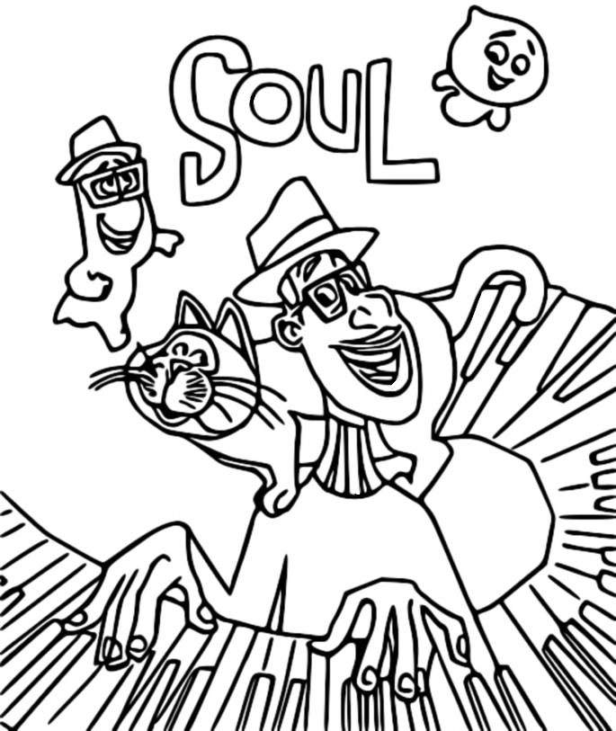 Soul Disny Movie Coloring Page