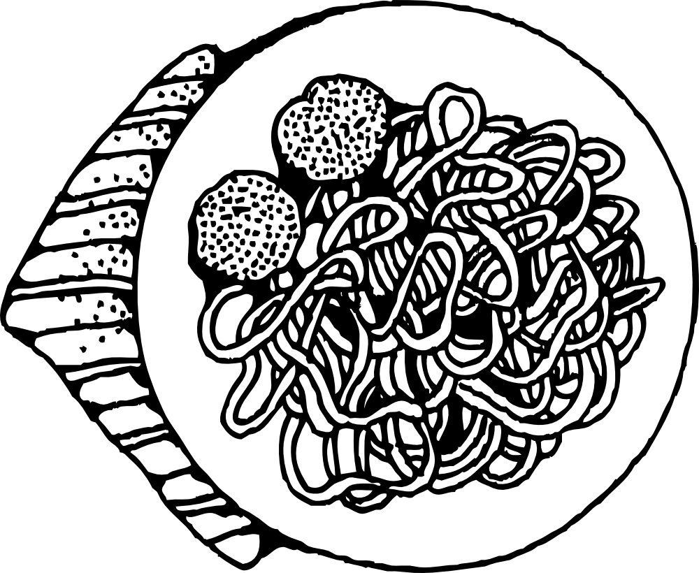Spaghetti And Meatballs Coloring Pages