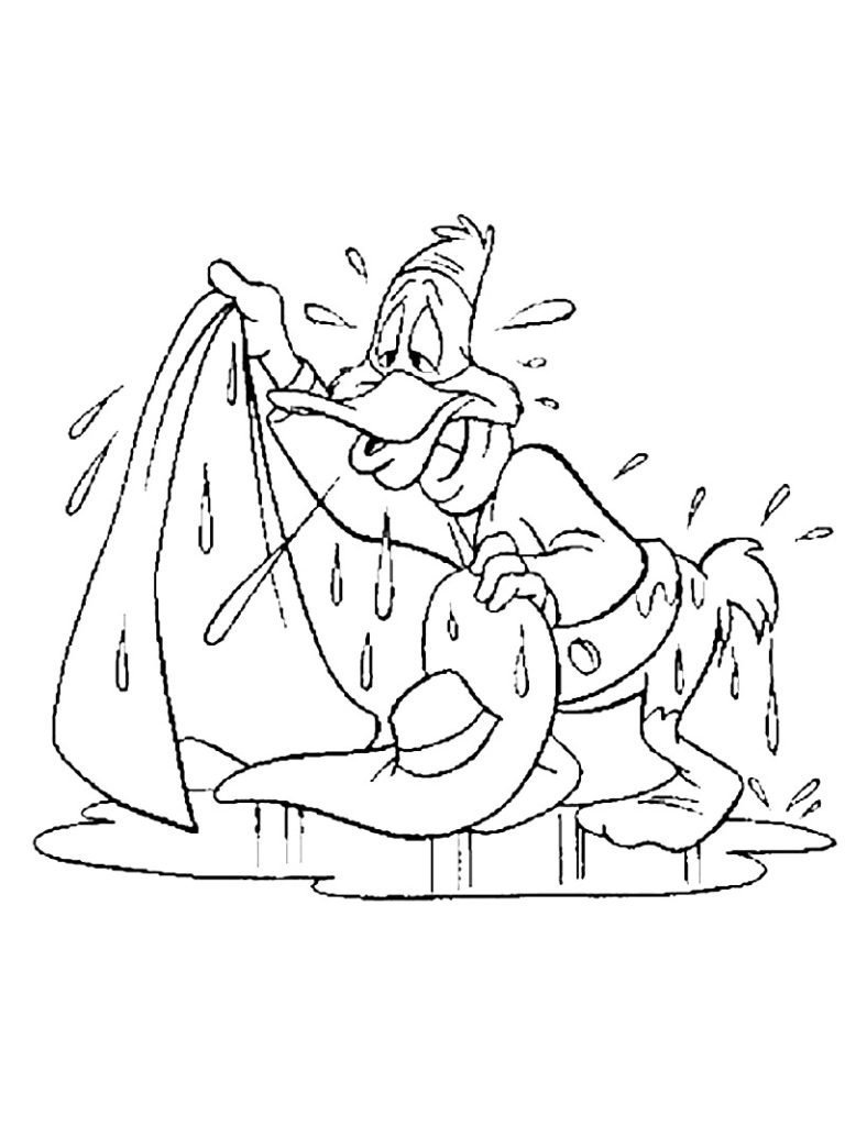 Tired Darkwing Duck Coloring Page