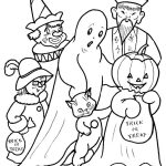 Trick Or Treat Group Coloring Page