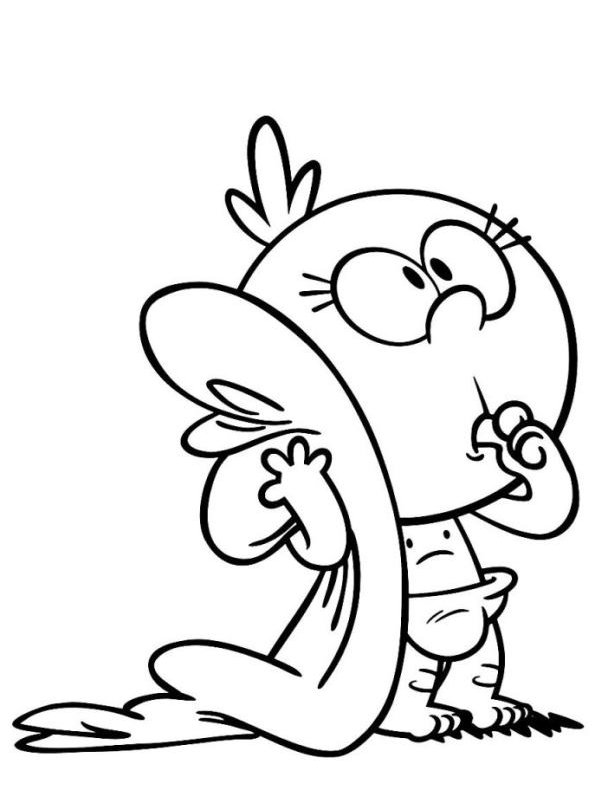 Baby Lily Loud House Coloring Page
