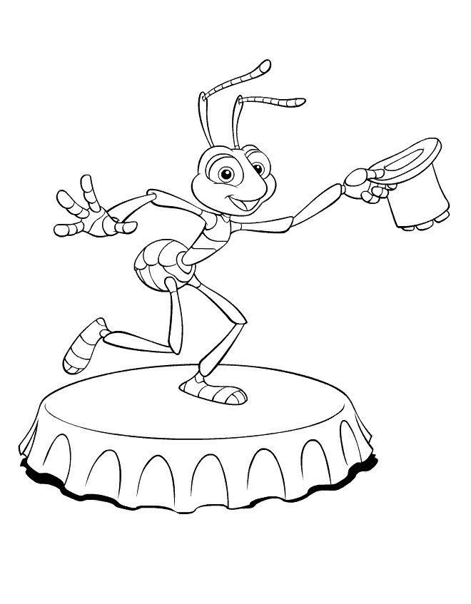 Bottle Cap Bugs Life Coloring Page