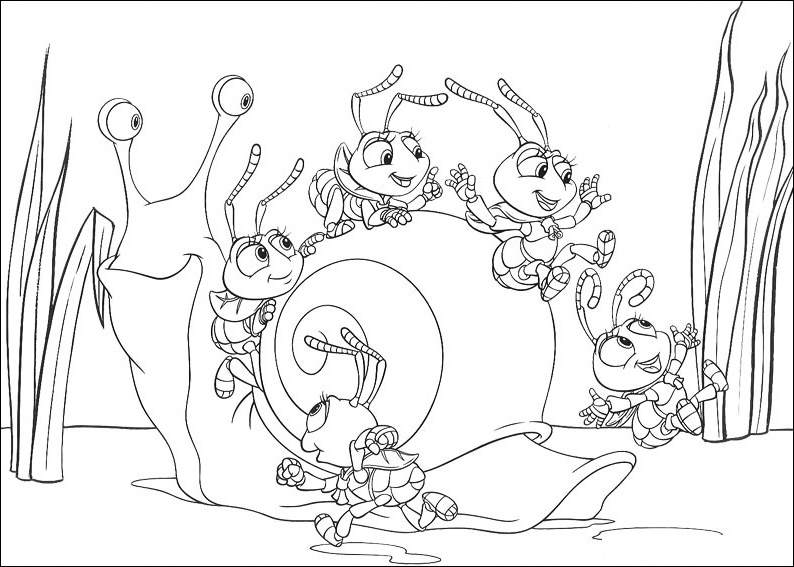 Bugs Life Children Coloring Page