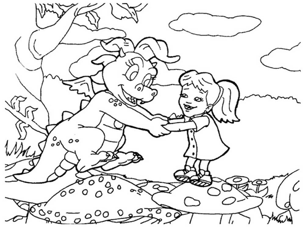 Cassie And Emmy Dragon Tales Coloring Page