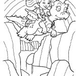 Cassie And Emmy Flying Coloring Page