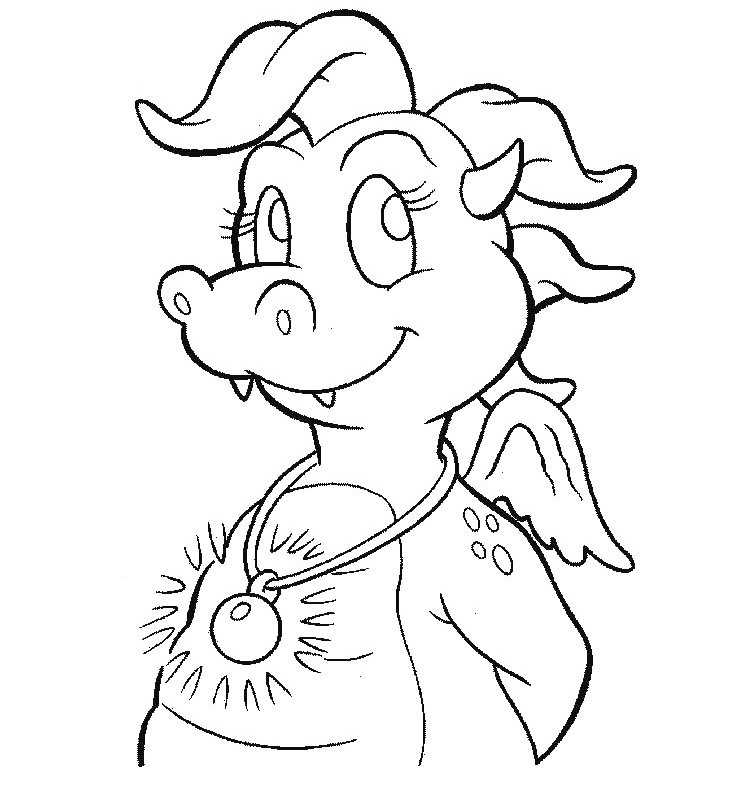 Cute Cassie Dragon Tales Coloring Pages