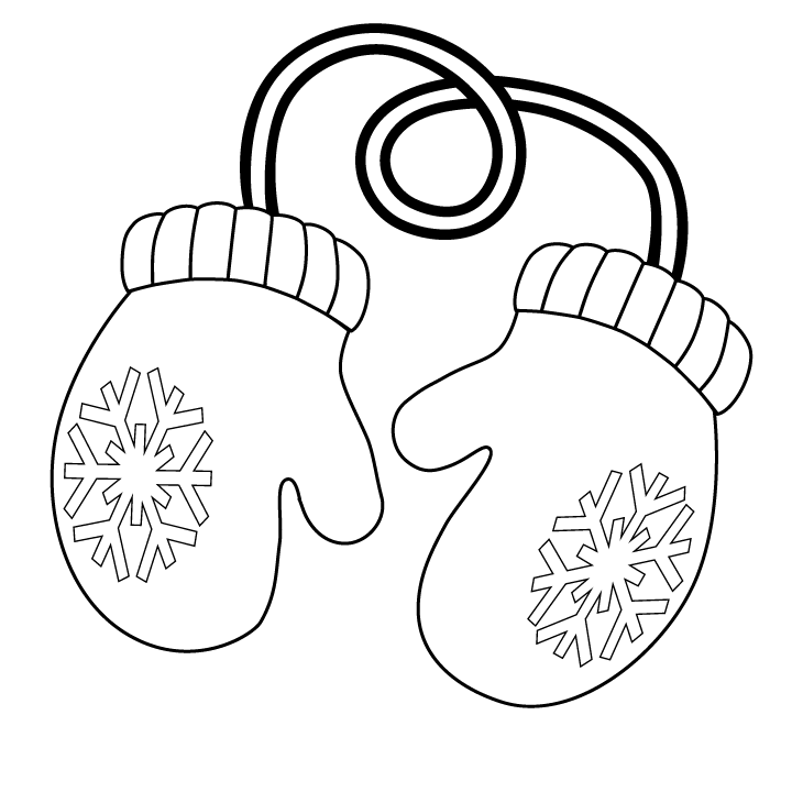 Cute Mittens Coloring Pages