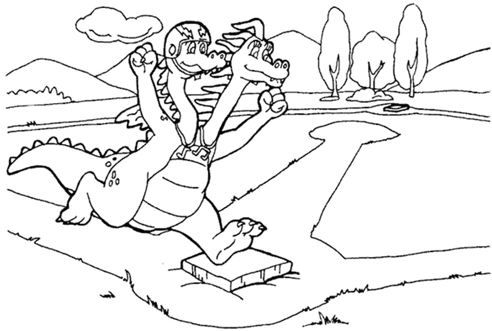 Dragon Tales Zak And Wheezie Coloring Page