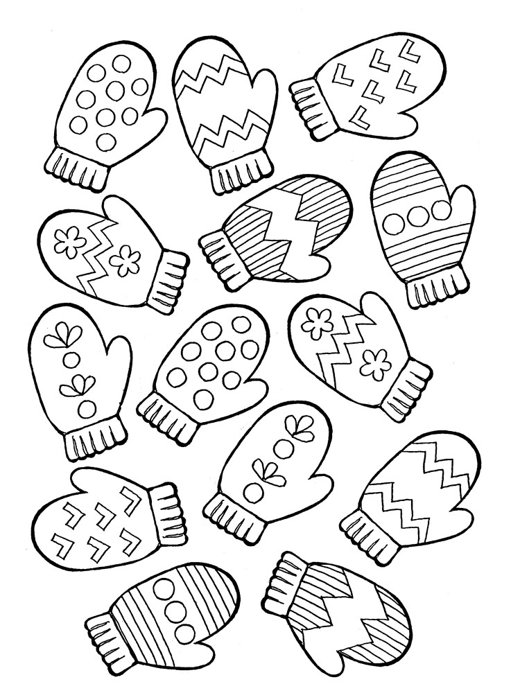 Find The Match Mittens Coloring Page