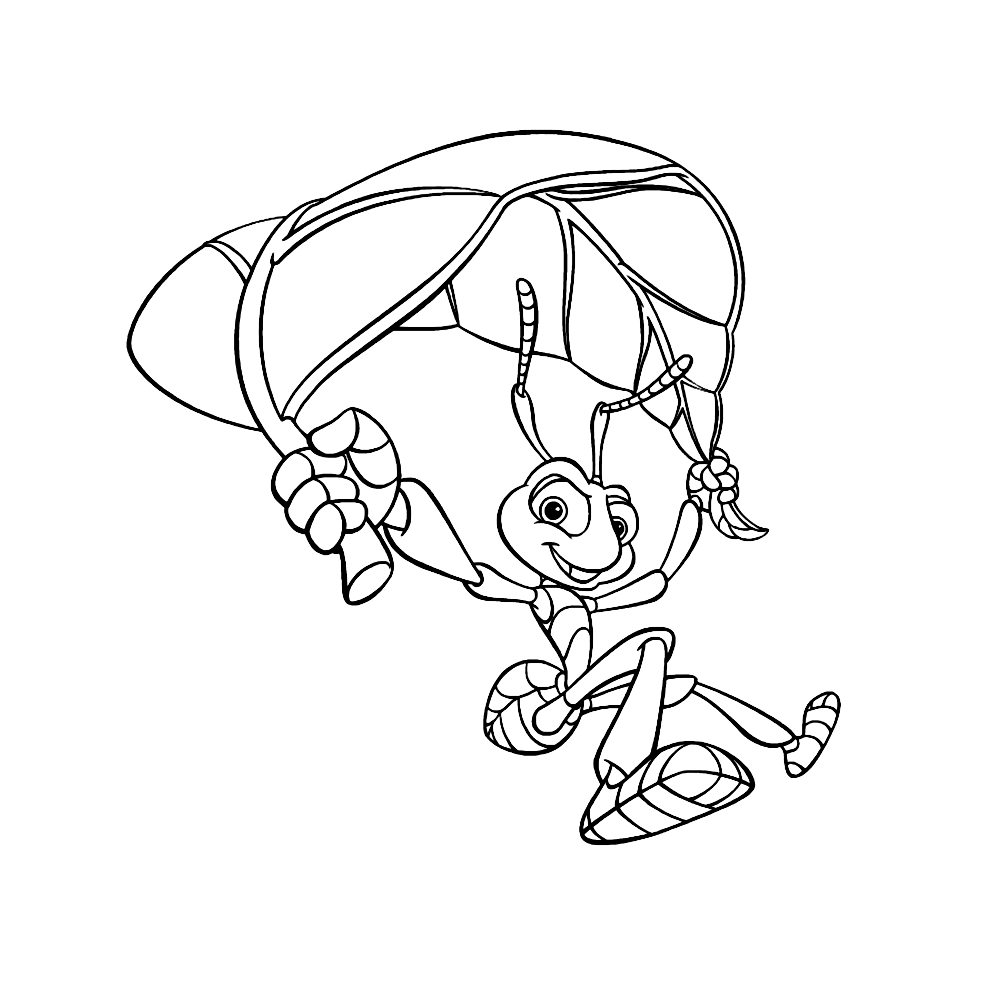 Flik Bugs Live Coloring Page