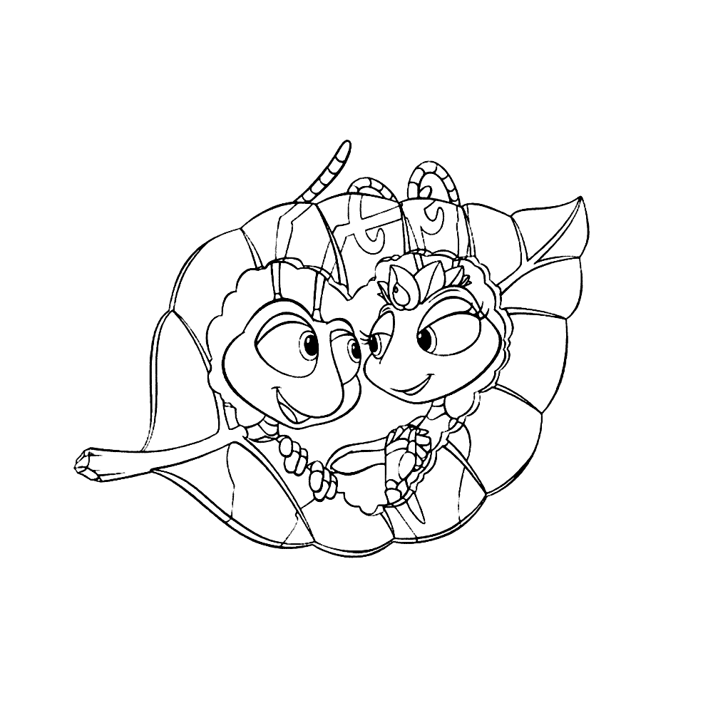 Flik And Atta Bugs Life Coloring Page