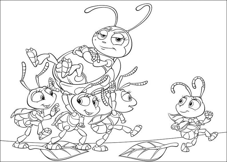 Francis Lady Bug Bugs Life Coloring Page