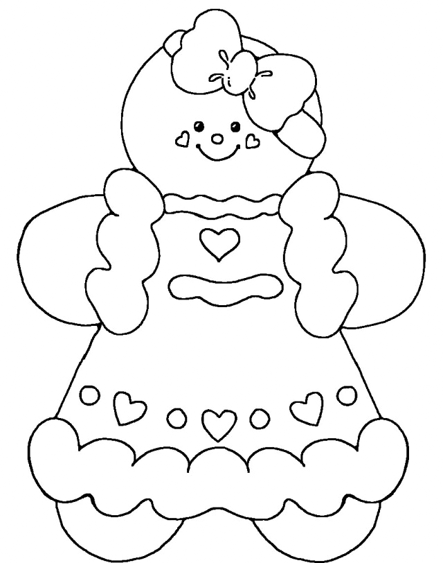 Gingerbread Girl Coloring Page