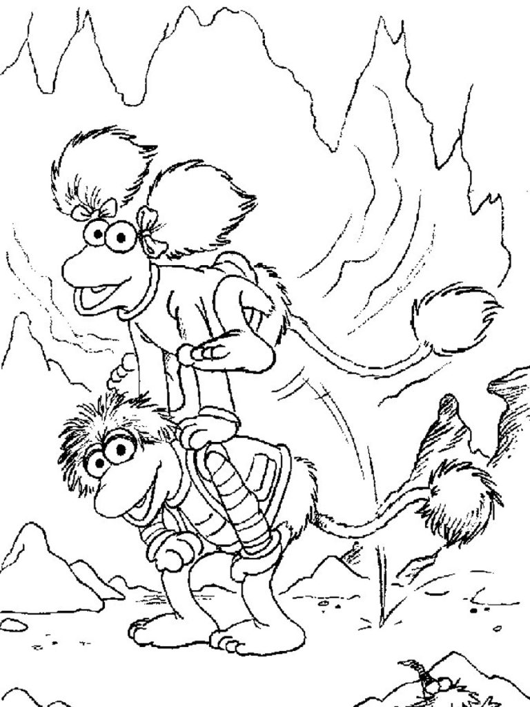 Gobo And Red Fraggle Rock Coloring Page