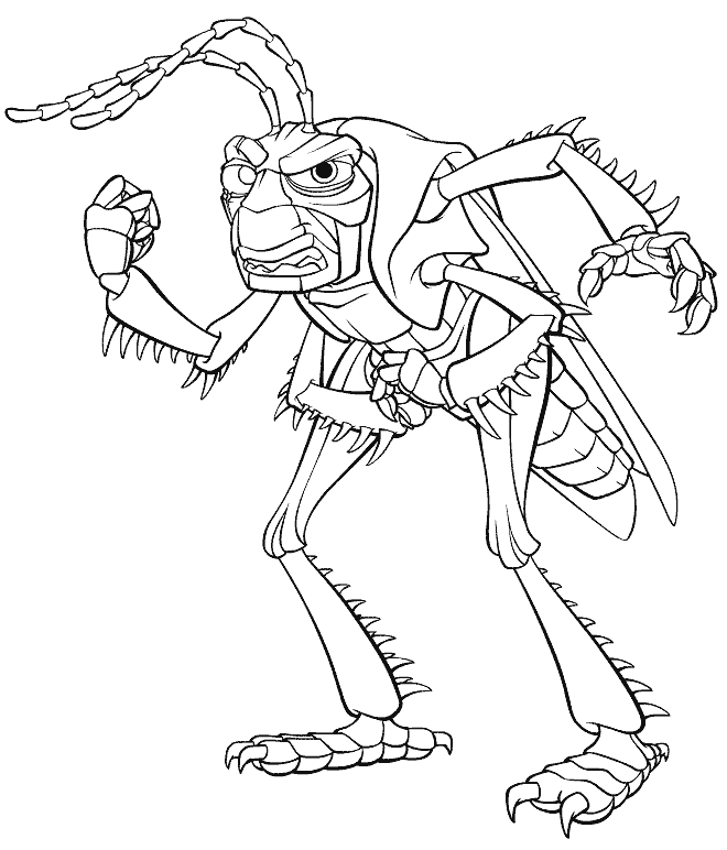 Hopper Bugs Life Coloring Page