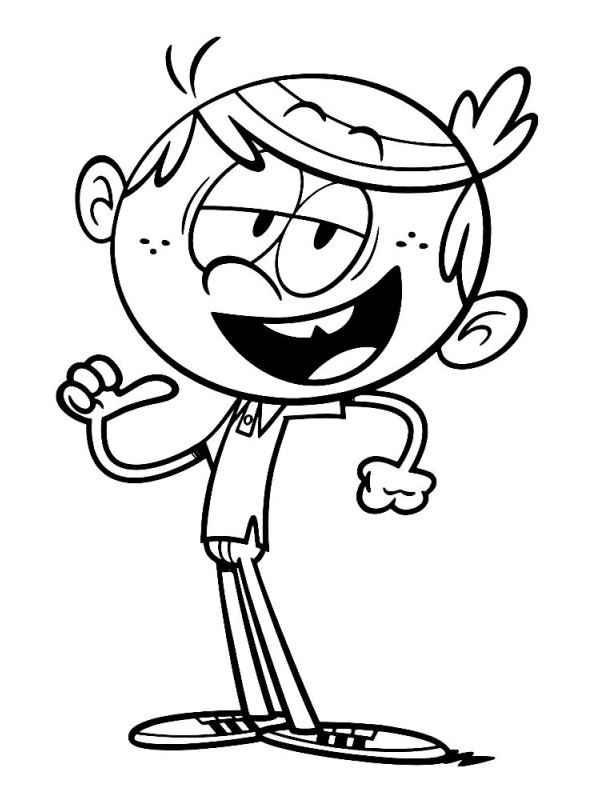 Lincoln Loud House Coloring Page